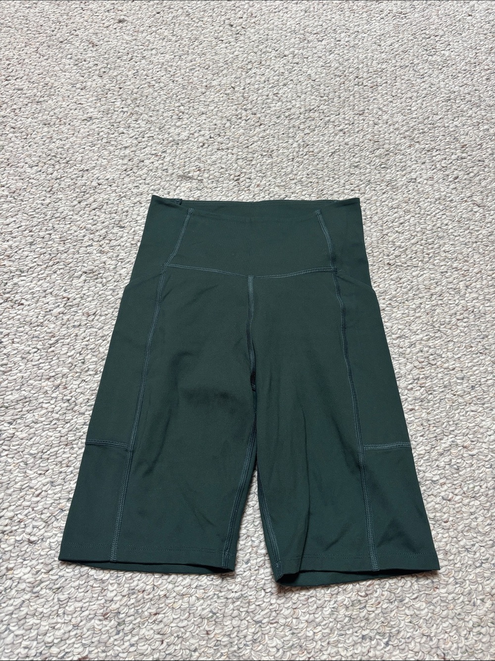 Girlfriend Collective High-Waist Dark Green Bike Shorts